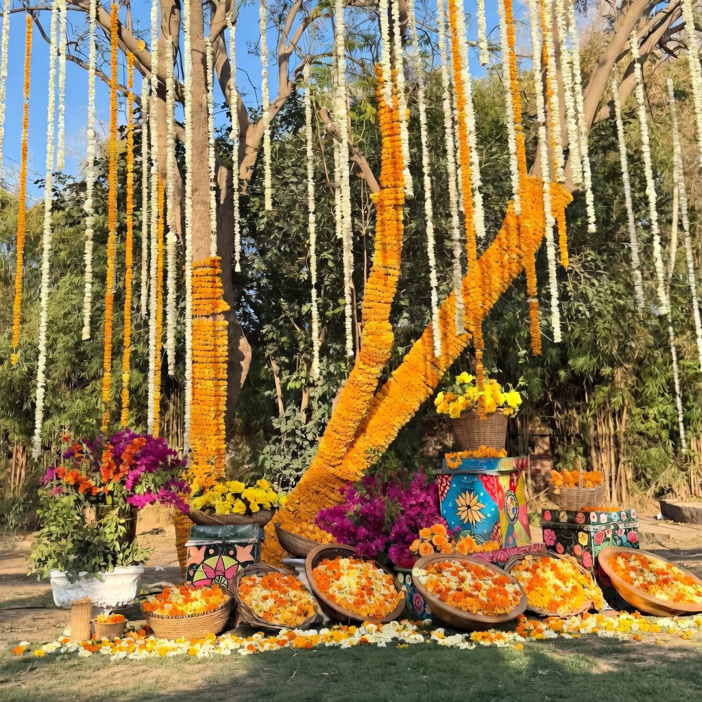 Main Mehndi Decor Overview