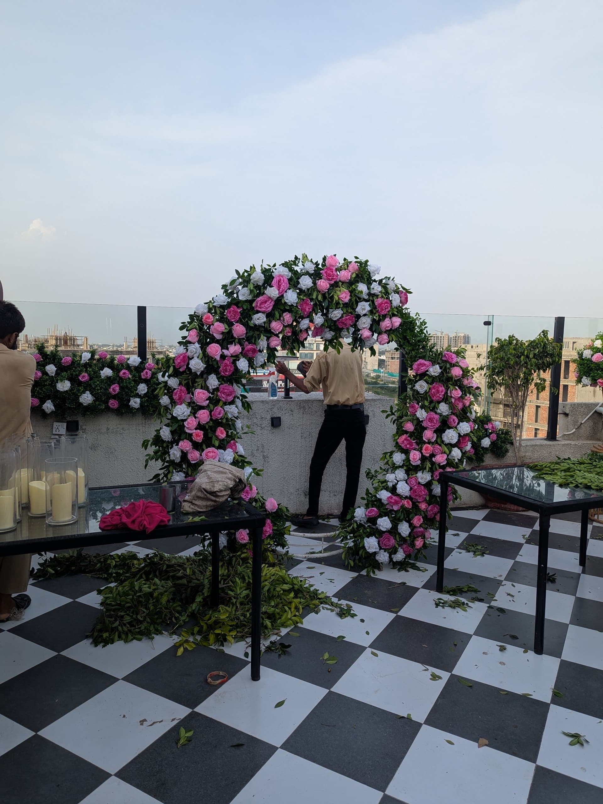 Birthday party decor setup